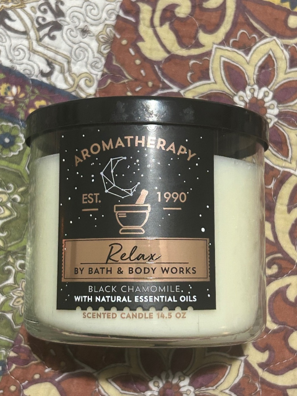RARE Black Chamomile 3-Wick Candle (Bath & Body Works)